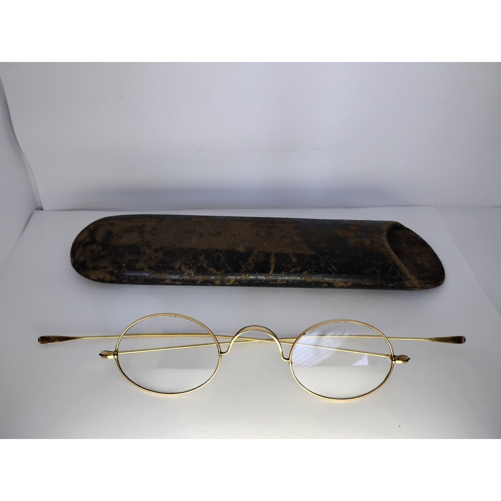 Antique Eyeglasses 1889 American Optical Company Aoc 1/10 12k Gf Spectacles
